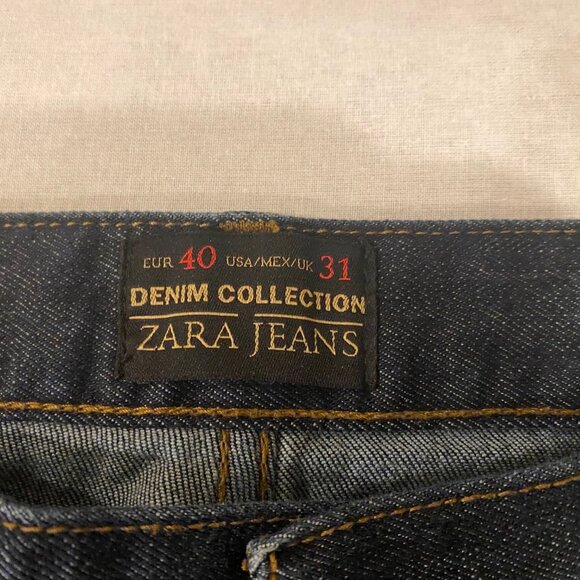 Zara Jeans Denim Collection Mens Jeans 31 Dark Blue - Picture 2 of 4